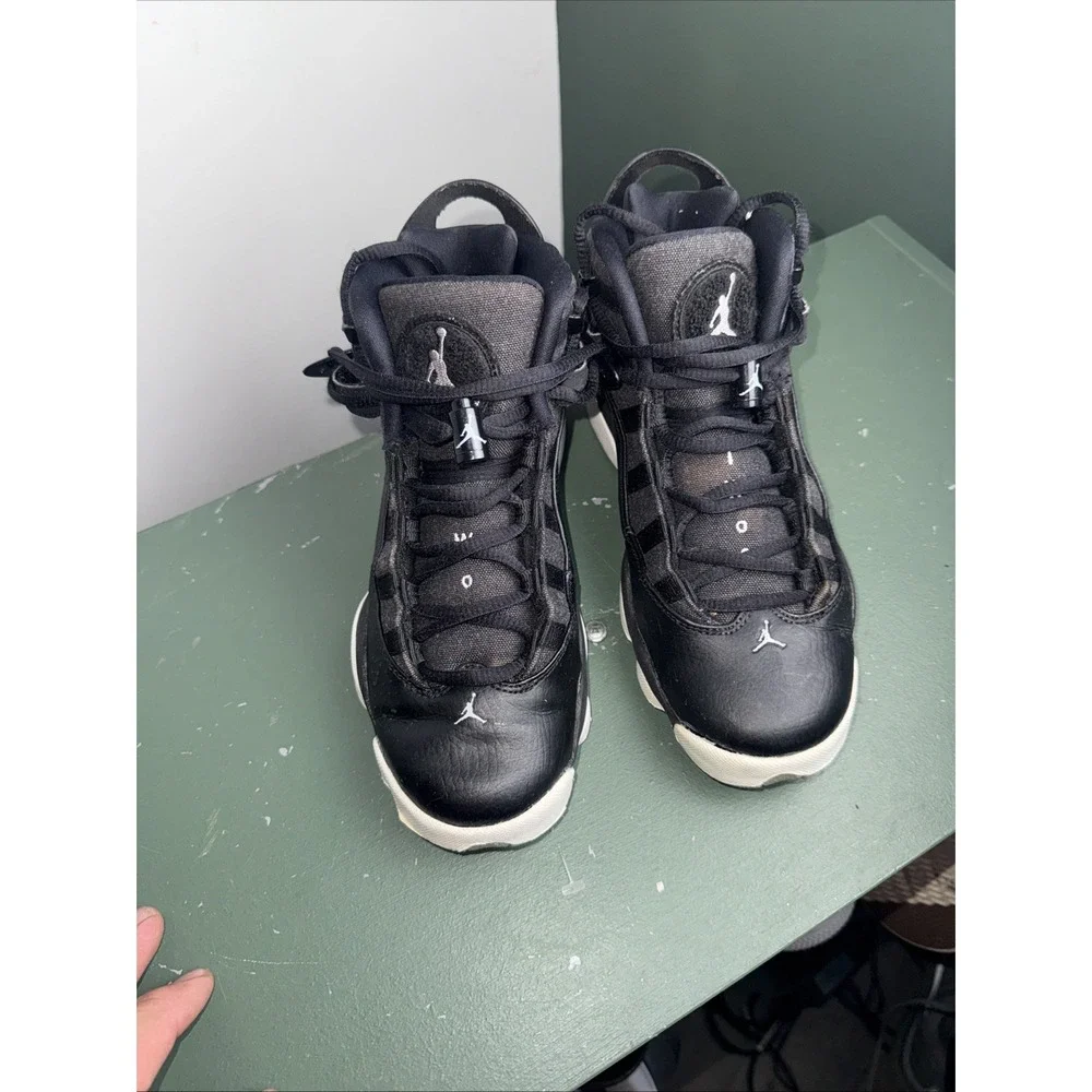 NIKE AIR JORDAN 6 RINGS GS‎ BLACK COLOR#323419- SIZE 5.5Y Or Women's 7